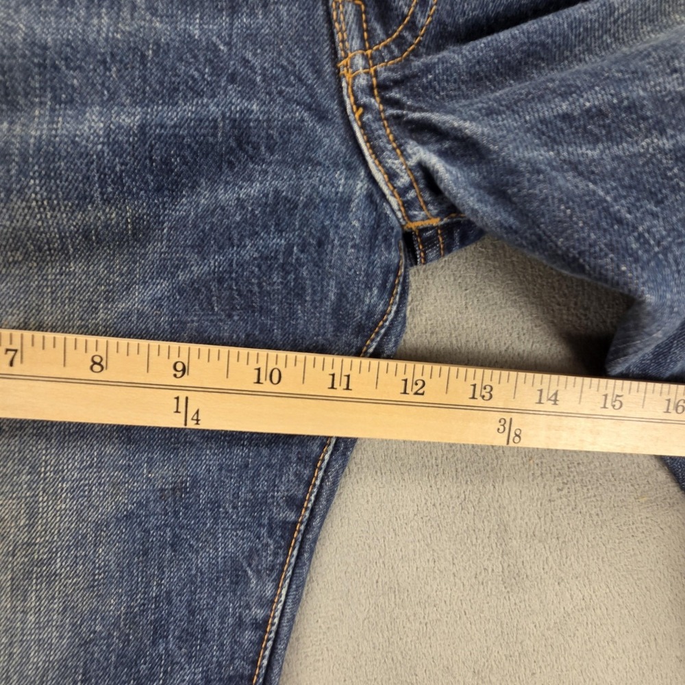 Levis 501 Jeans Mens 33x34 Blue Selvedge LVC Whiskers Button Fly - Picture 6 of 16